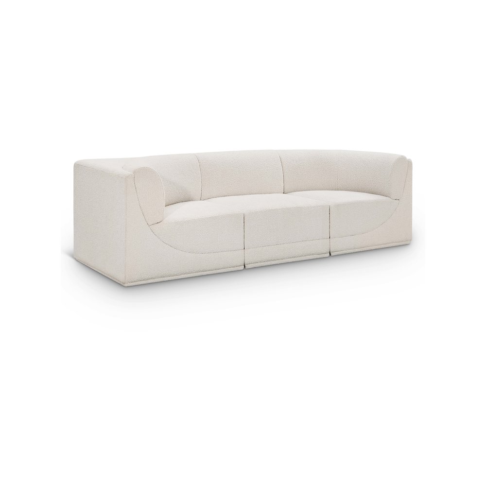Ollie Cream Boucle Fabric Modular Sofa. Picture 1