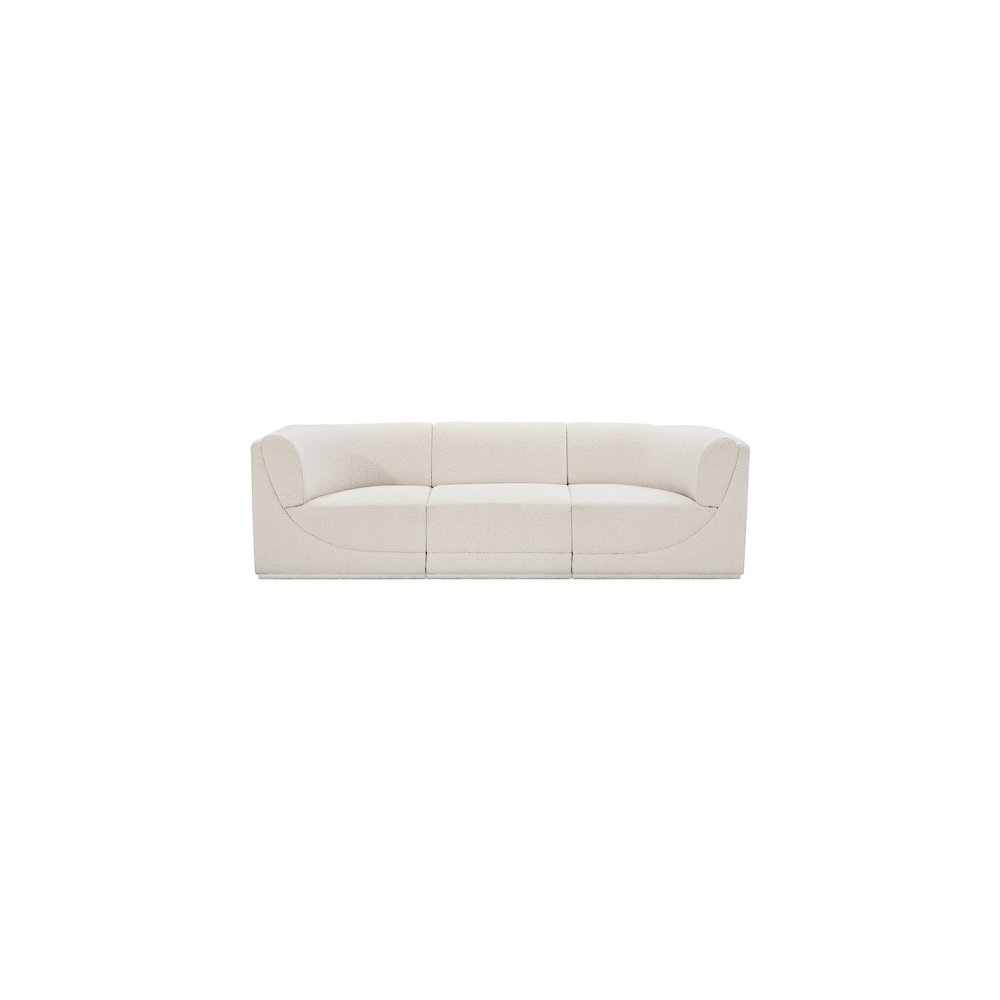 Ollie Cream Boucle Fabric Modular Sofa. Picture 5