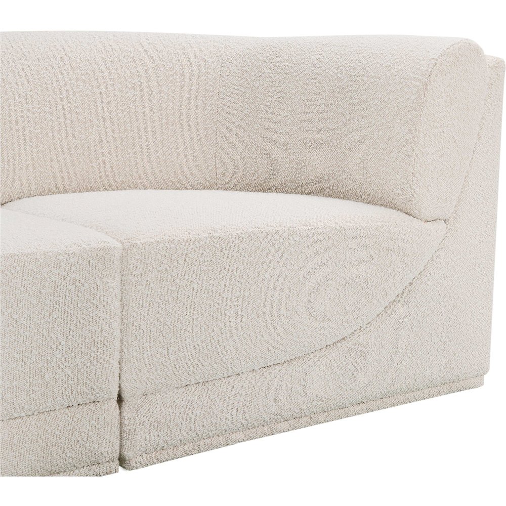 Ollie Cream Boucle Fabric Modular Sectional. Picture 9