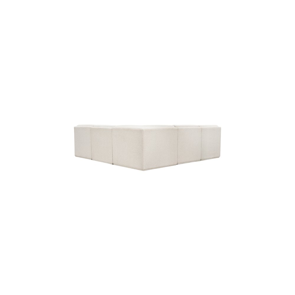 Ollie Cream Boucle Fabric Modular Sectional. Picture 3