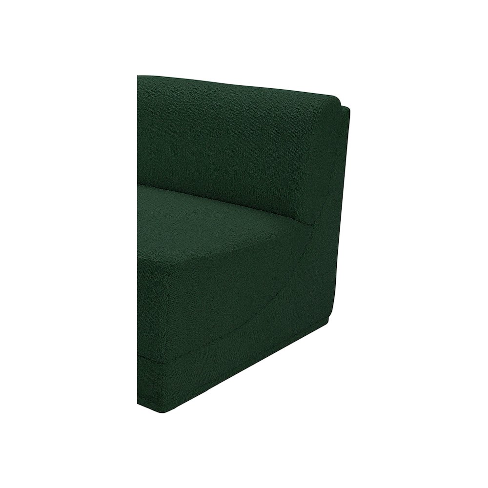 Ollie Green Boucle Fabric Armless. Picture 6