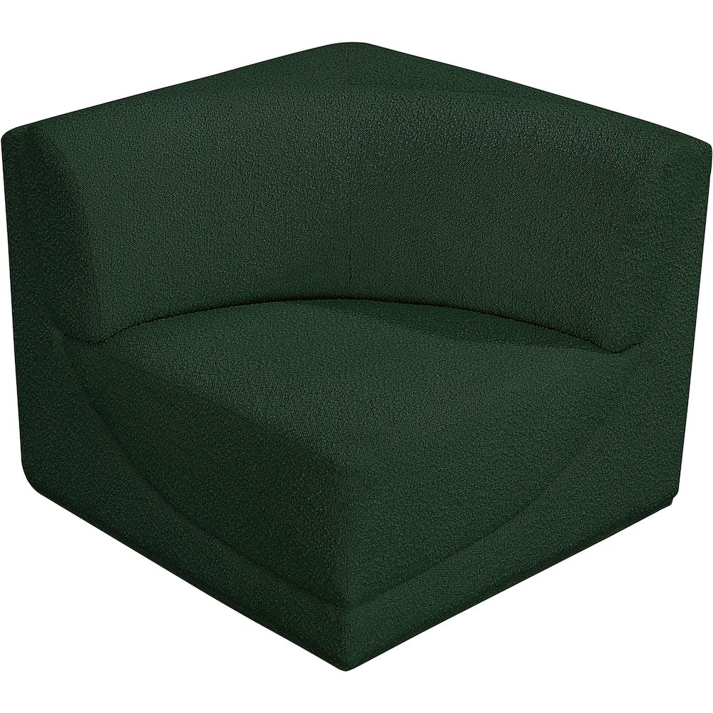 Ollie Green Boucle Fabric Corner. Picture 4