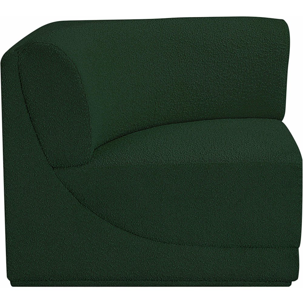 Ollie Green Boucle Fabric Corner. Picture 5