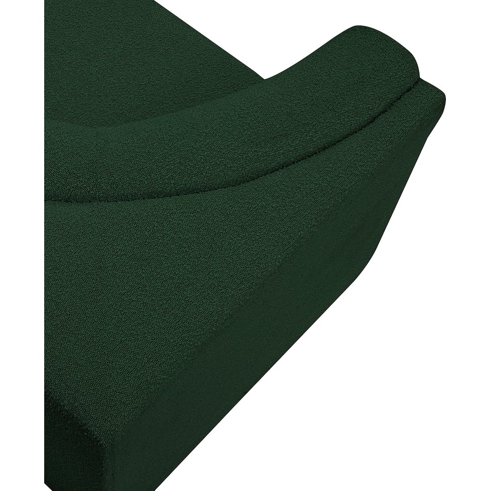 Ollie Green Boucle Fabric Corner. Picture 6