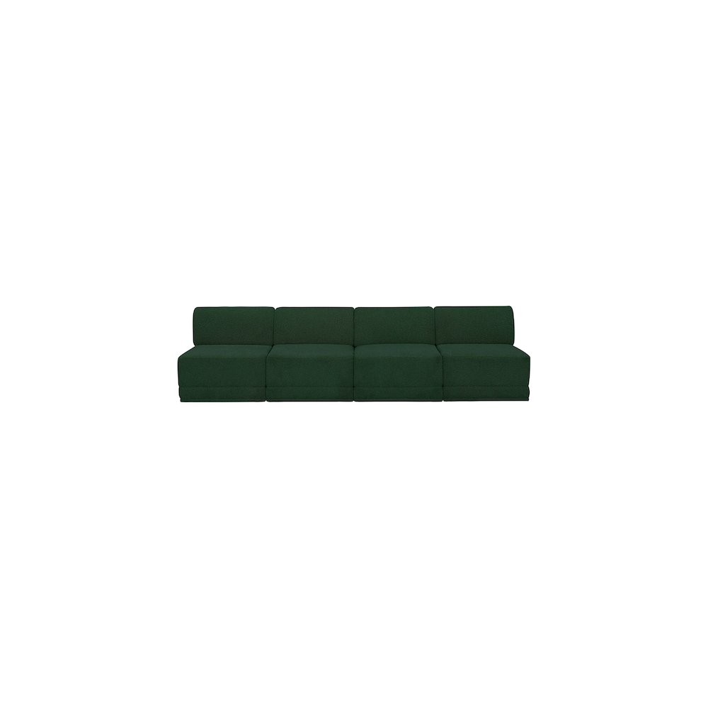 Ollie Green Boucle Fabric Modular Sofa. Picture 4