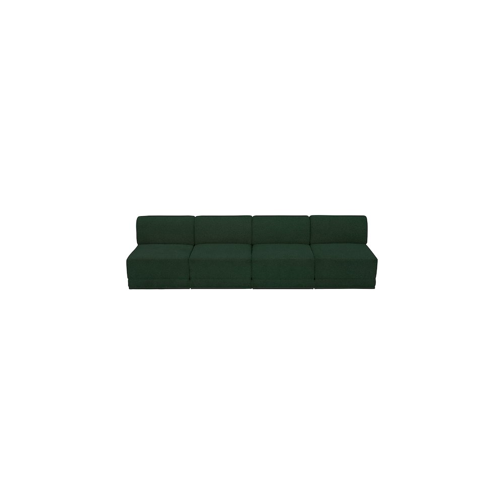 Ollie Green Boucle Fabric Modular Sofa. Picture 5