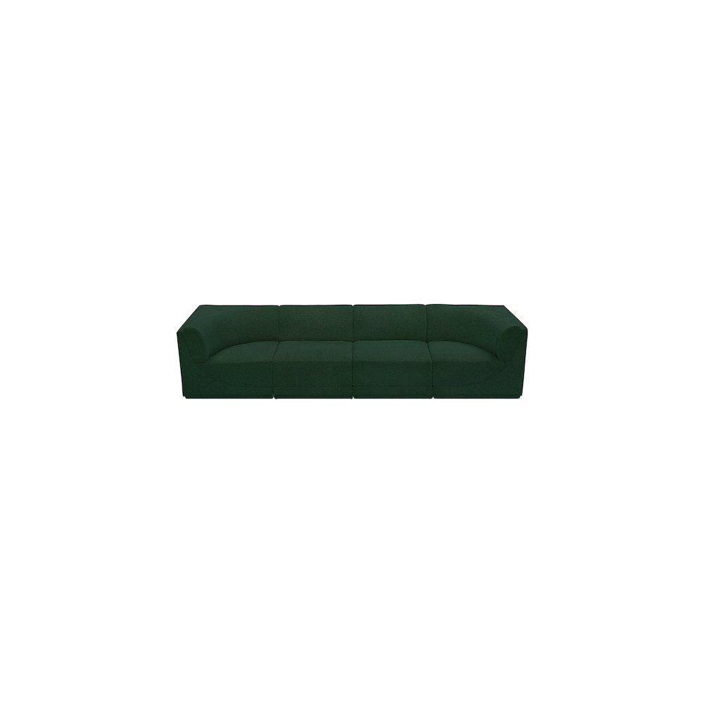 Ollie Green Boucle Fabric Modular Sofa. Picture 6