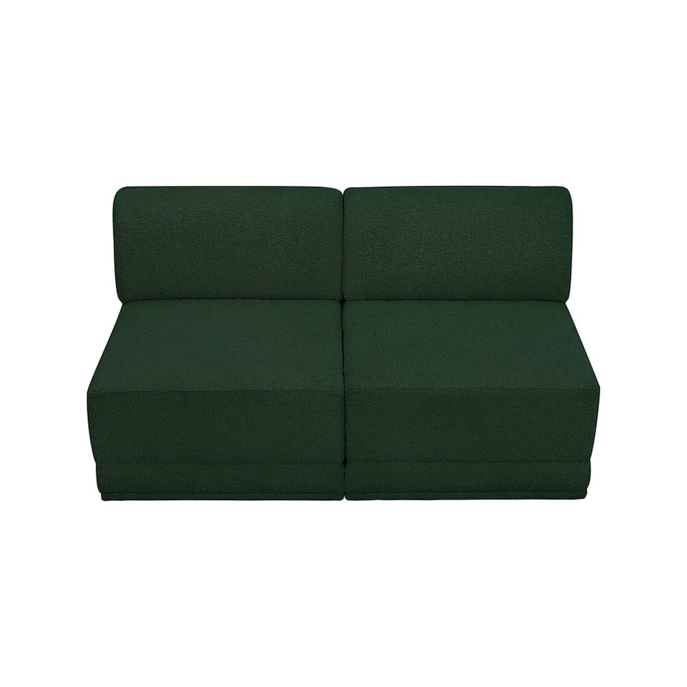Ollie Green Boucle Fabric Modular Sofa. Picture 5