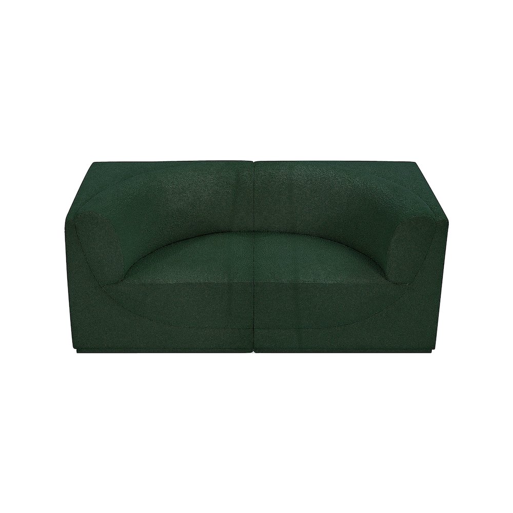 Ollie Green Boucle Fabric Modular Sofa. Picture 6