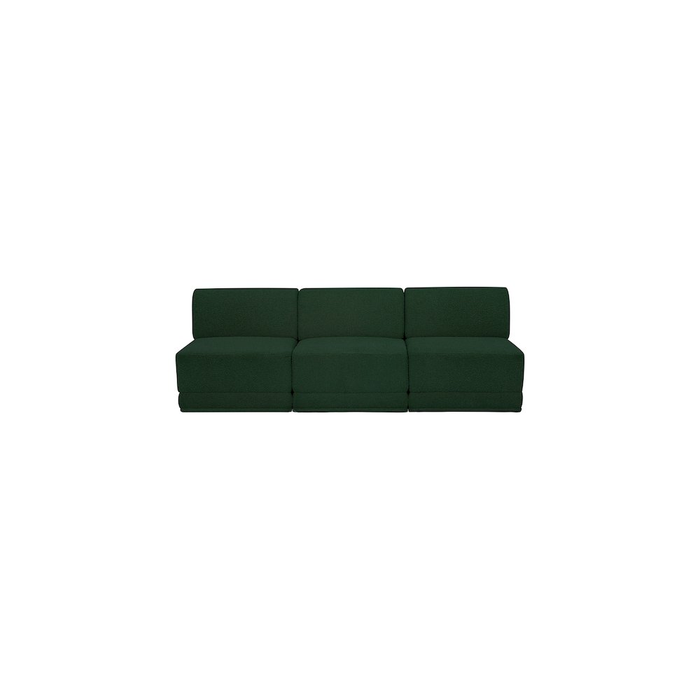 Ollie Green Boucle Fabric Modular Sofa. Picture 4