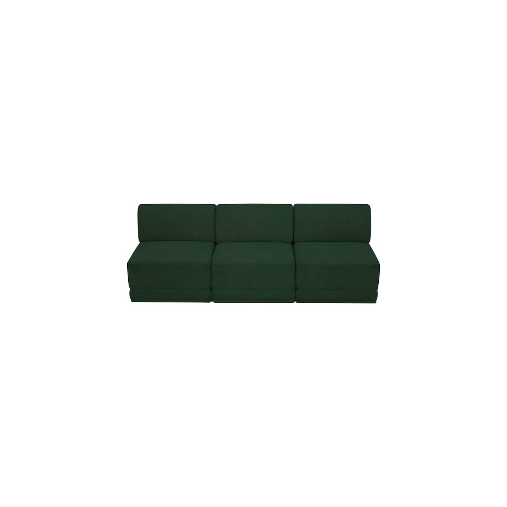 Ollie Green Boucle Fabric Modular Sofa. Picture 5
