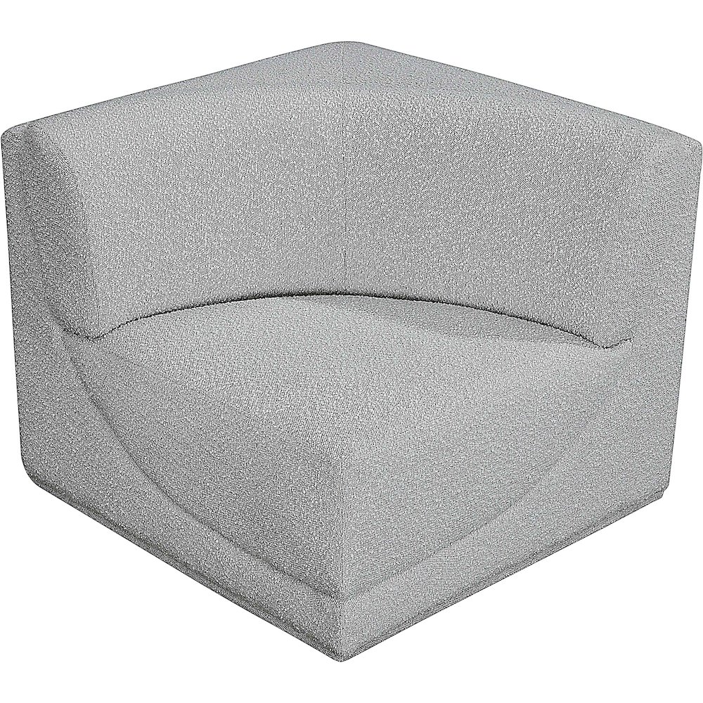 Ollie Grey Boucle Fabric Corner. Picture 4