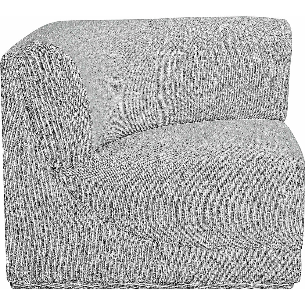 Ollie Grey Boucle Fabric Corner. Picture 5