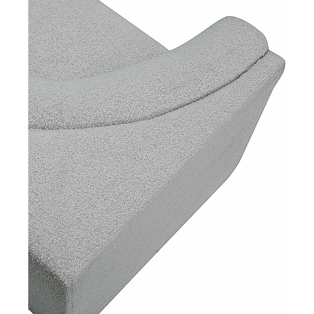 Ollie Grey Boucle Fabric Corner. Picture 6