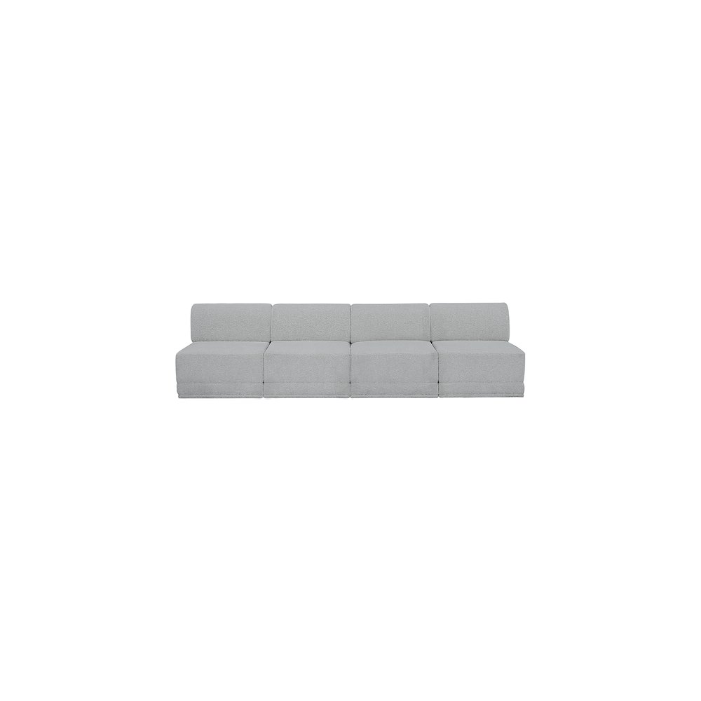 Ollie Grey Boucle Fabric Modular Sofa. Picture 4