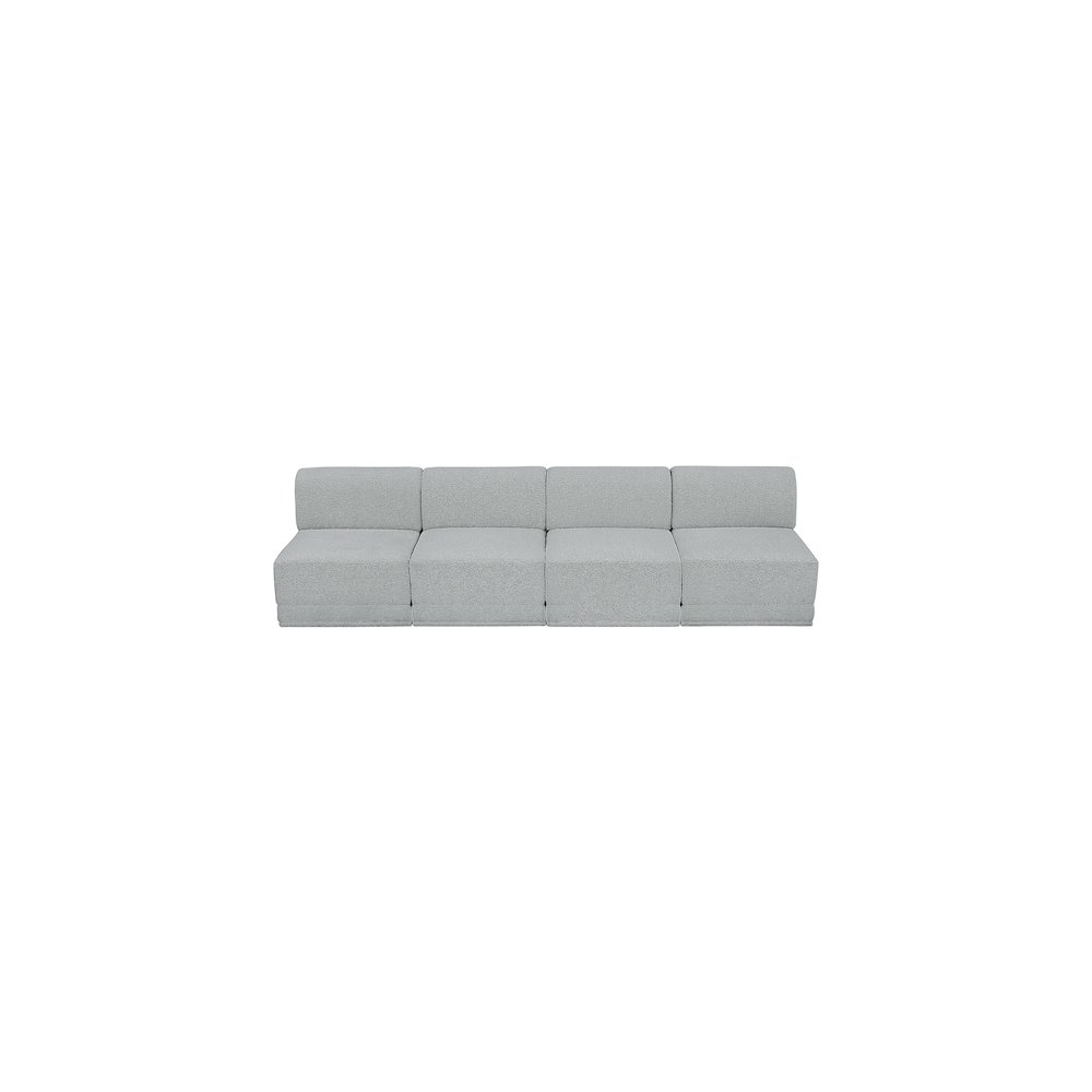 Ollie Grey Boucle Fabric Modular Sofa. Picture 5