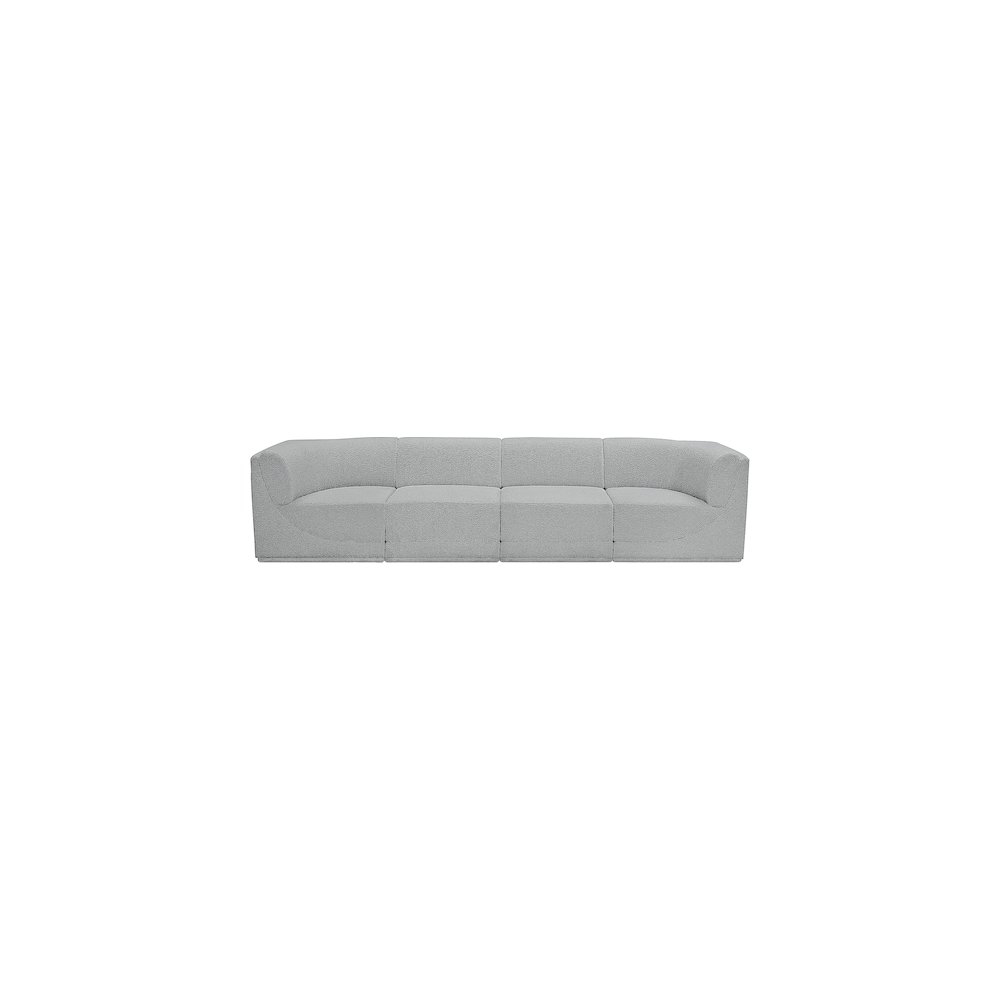 Ollie Grey Boucle Fabric Modular Sofa. Picture 5