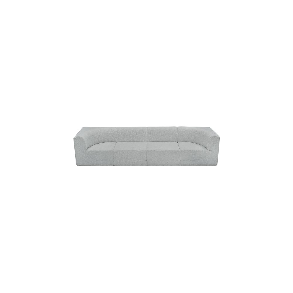 Ollie Grey Boucle Fabric Modular Sofa. Picture 6