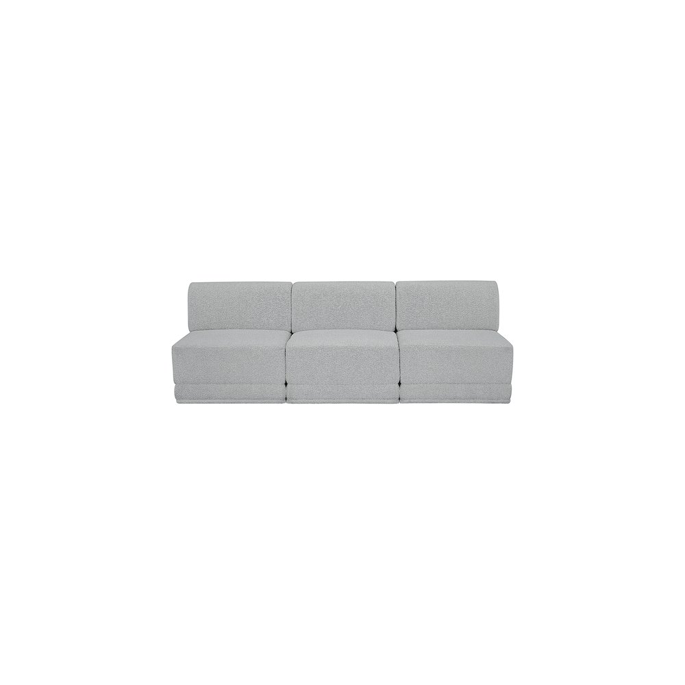 Ollie Grey Boucle Fabric Modular Sofa. Picture 4