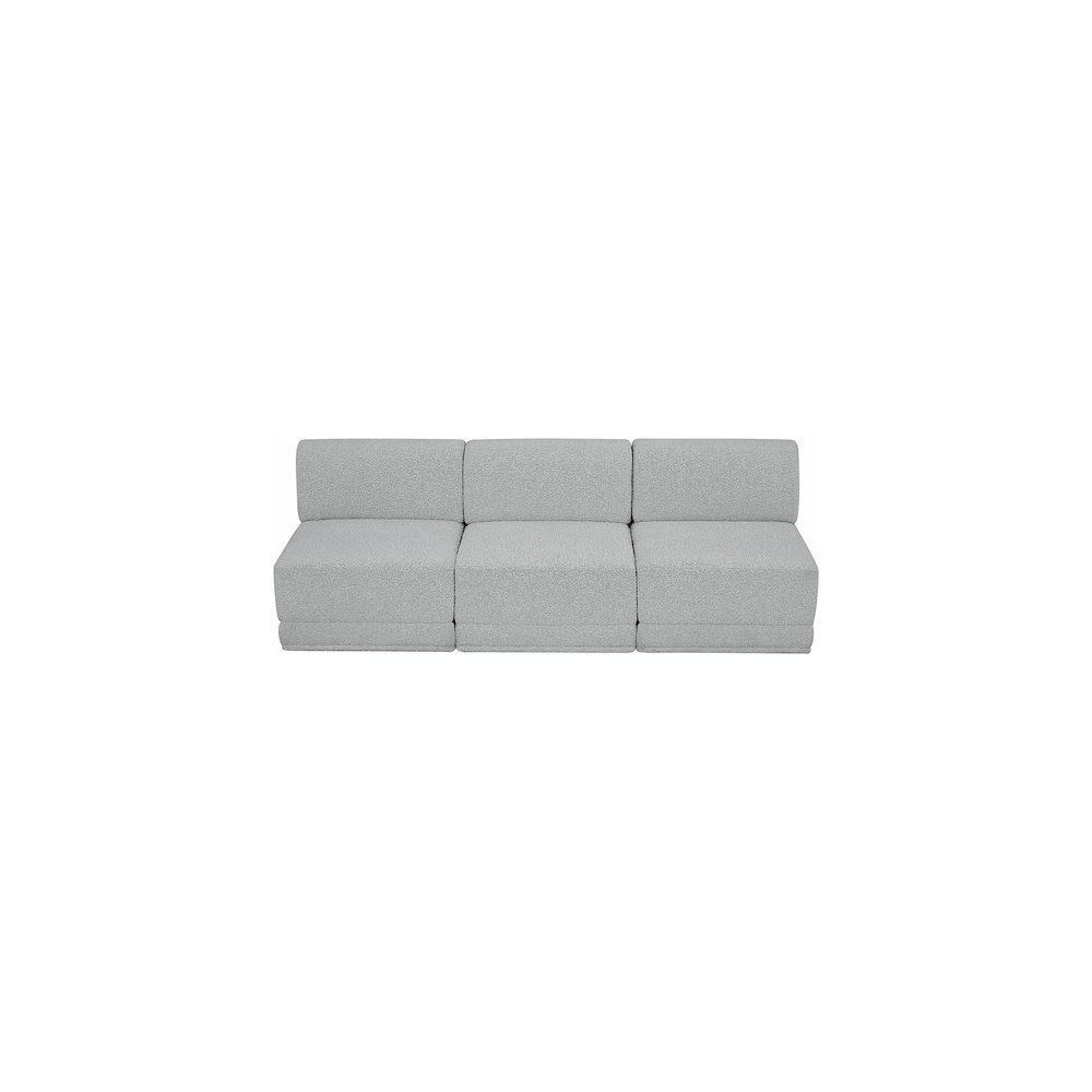 Ollie Grey Boucle Fabric Modular Sofa. Picture 5