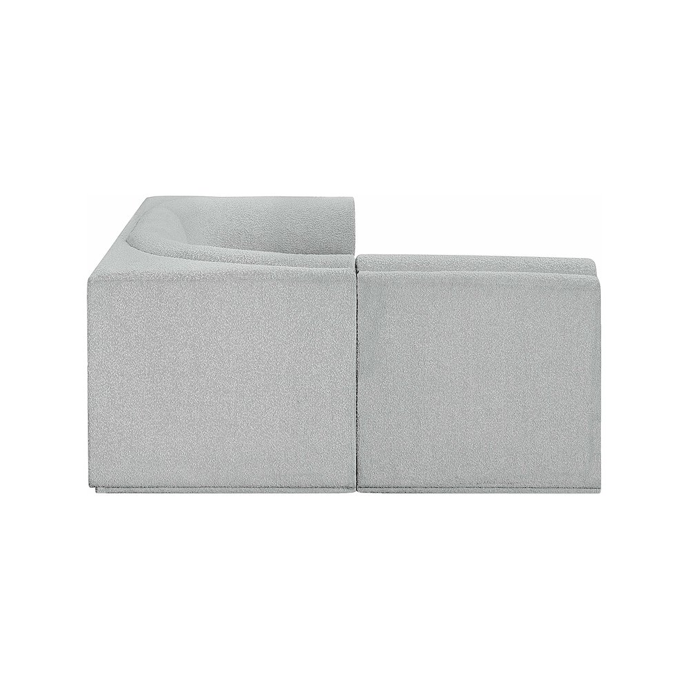 Ollie Grey Boucle Fabric Modular Sectional. Picture 6