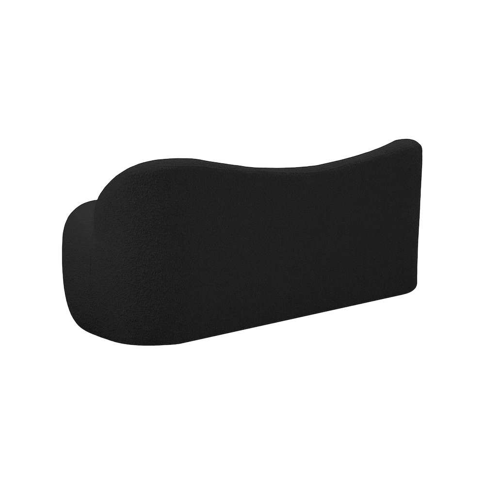 Flair Black Boucle Fabric Bench. Picture 4