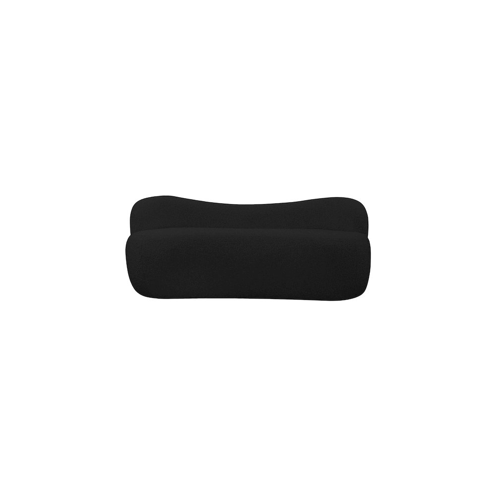 Flair Black Boucle Fabric Bench. Picture 5