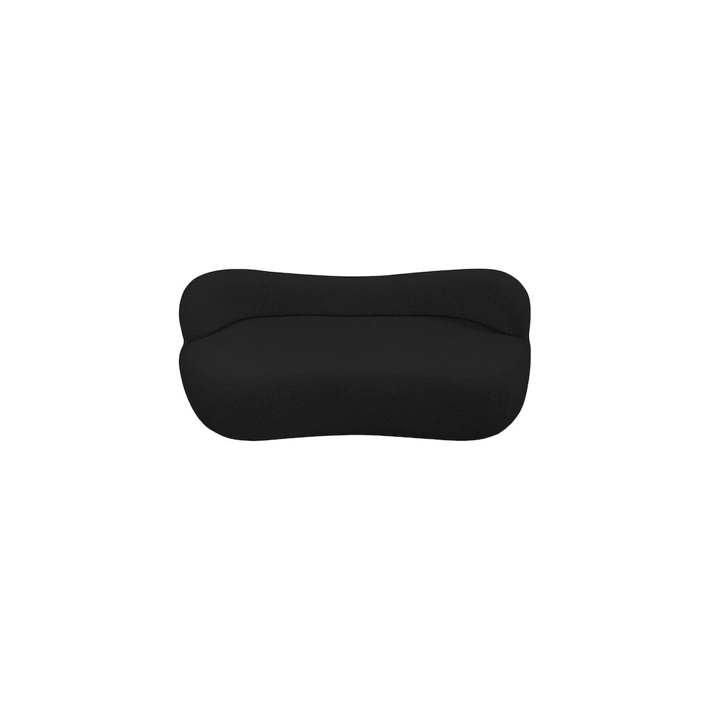 Flair Black Boucle Fabric Bench. Picture 6