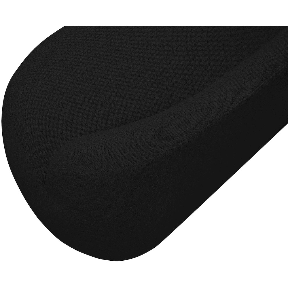 Flair Black Boucle Fabric Bench. Picture 9