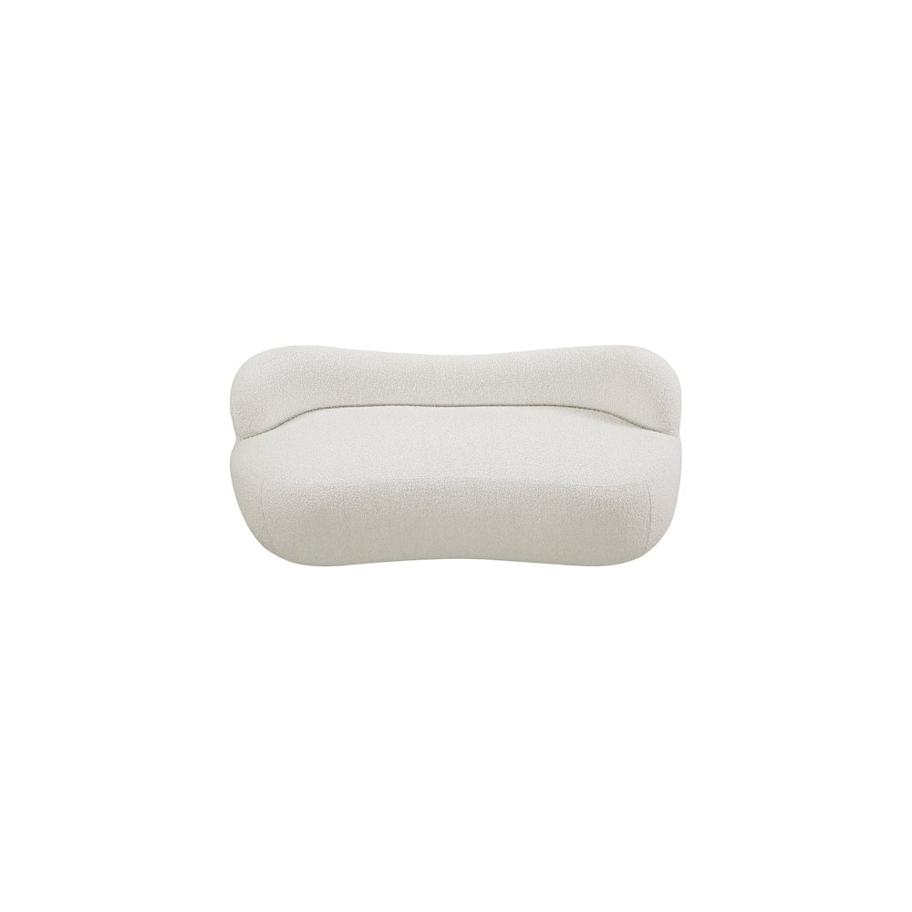 Flair Cream Boucle Fabric Bench. Picture 6