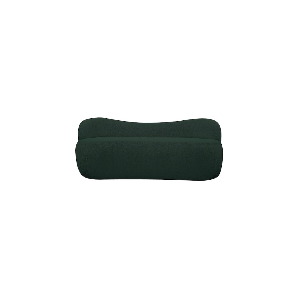 Flair Green Boucle Fabric Bench. Picture 5