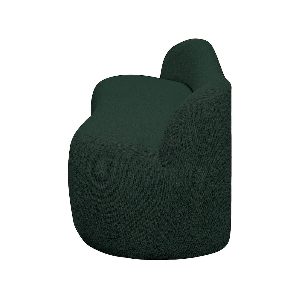 Flair Green Boucle Fabric Bench. Picture 7