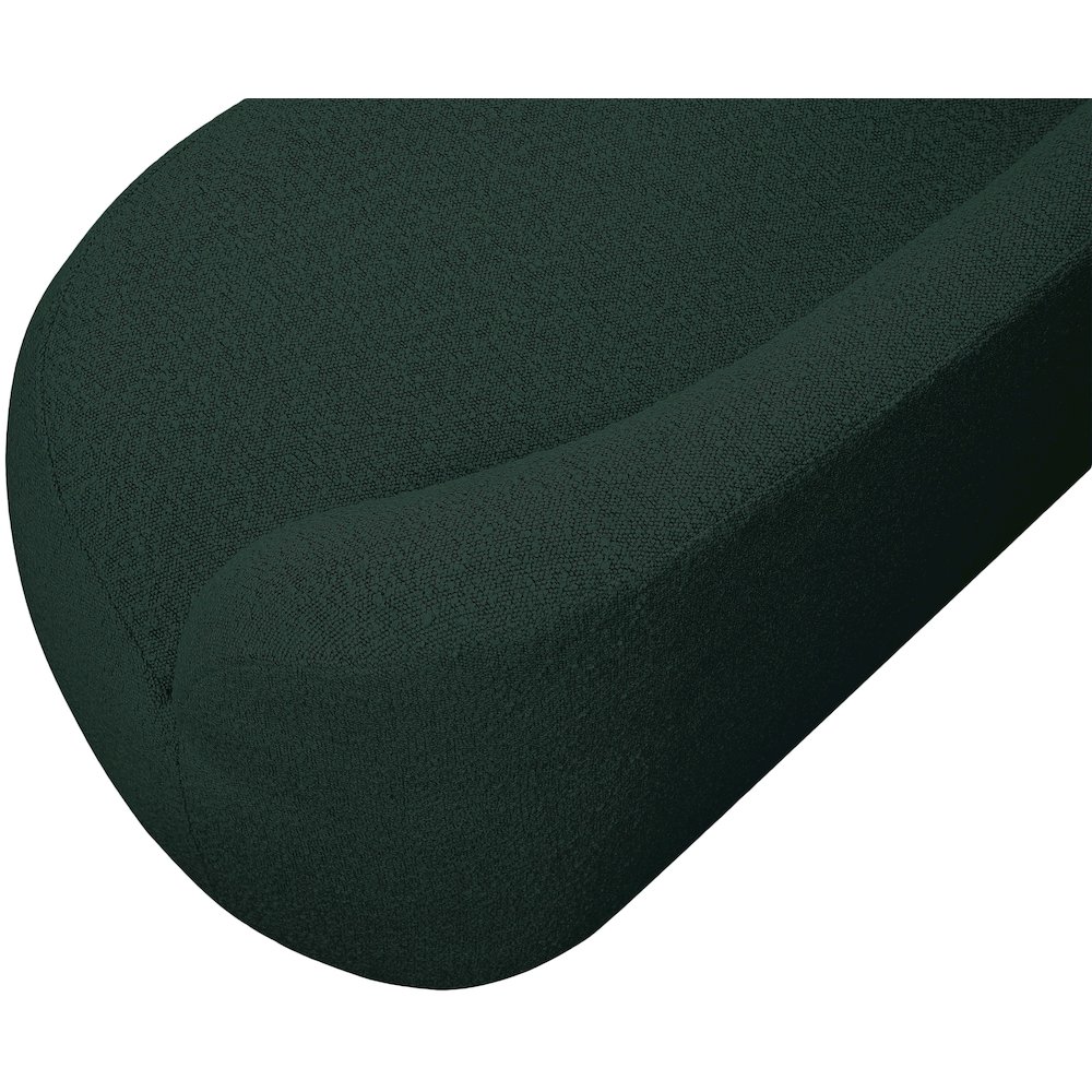 Flair Green Boucle Fabric Bench. Picture 9