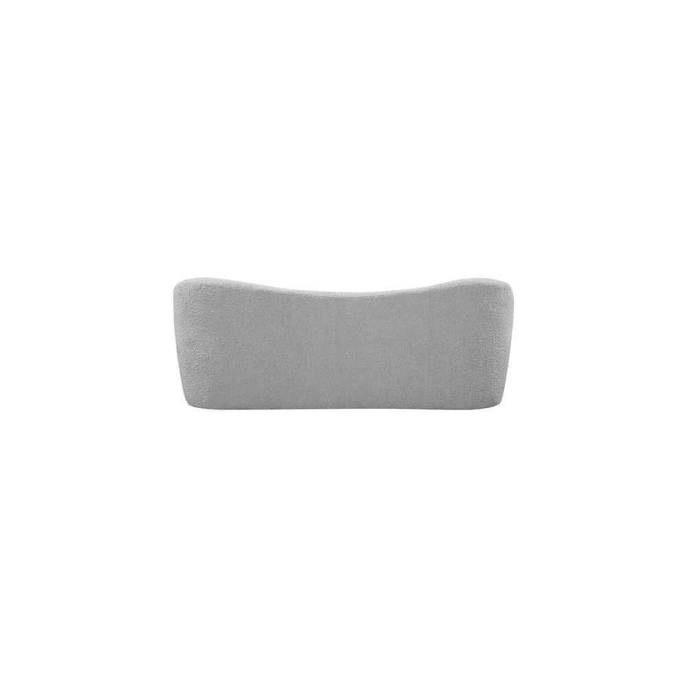 Flair Grey Boucle Fabric Bench. Picture 3