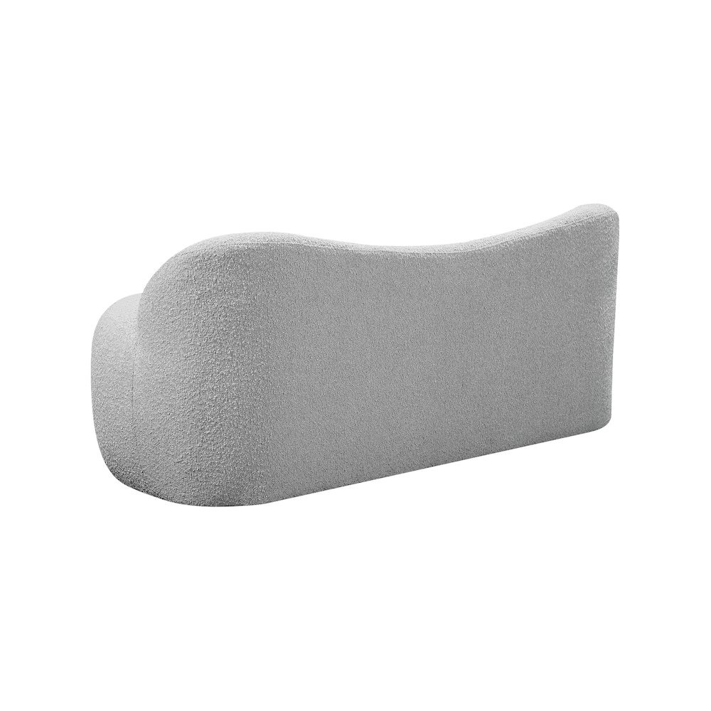 Flair Grey Boucle Fabric Bench. Picture 4