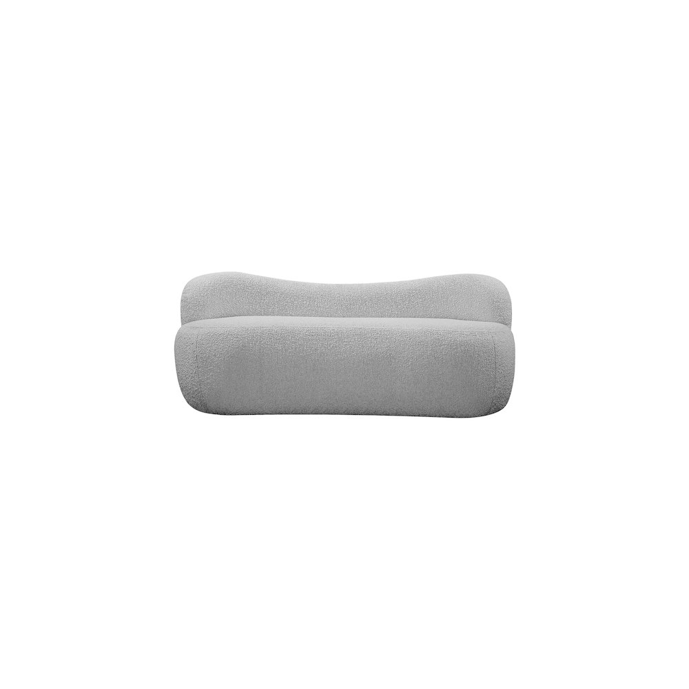 Flair Grey Boucle Fabric Bench. Picture 5