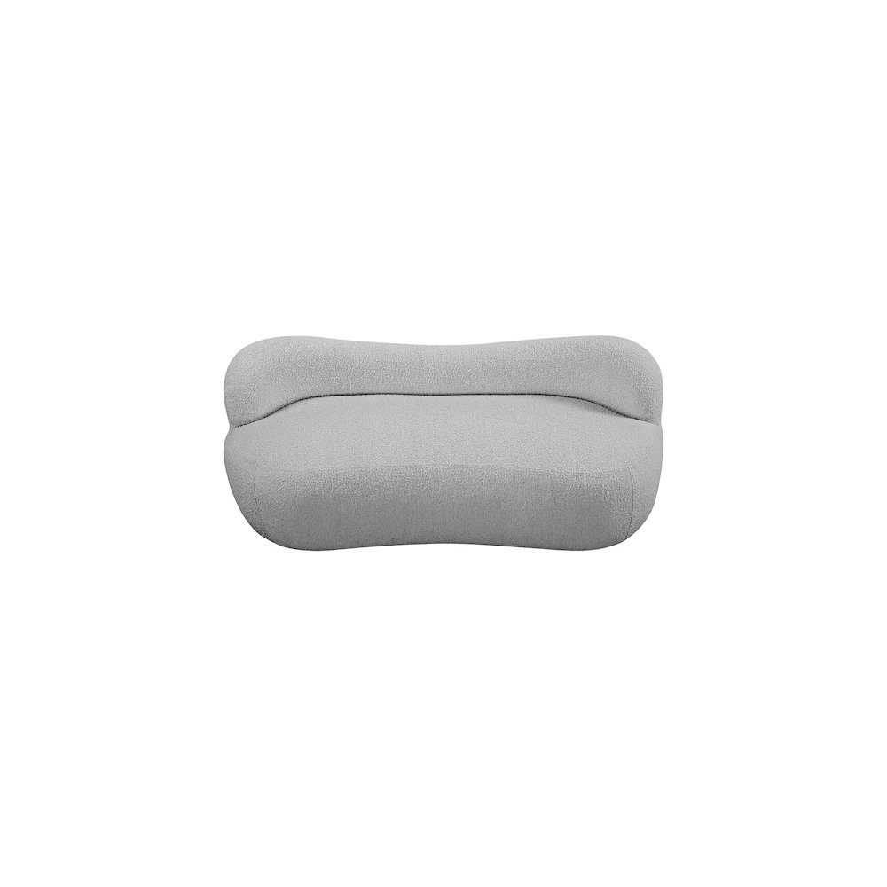 Flair Grey Boucle Fabric Bench. Picture 6