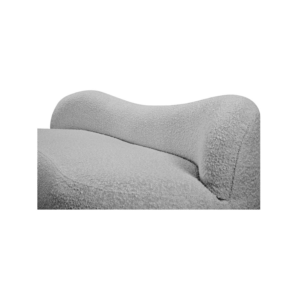 Flair Grey Boucle Fabric Bench. Picture 8