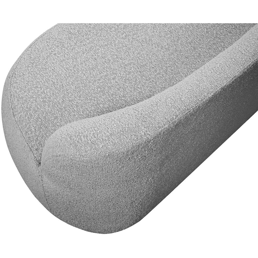 Flair Grey Boucle Fabric Bench. Picture 9