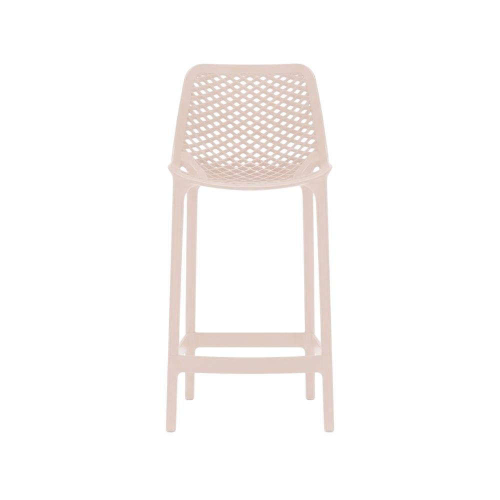 Pink Outdoor Patio Stool Set Of 4 With Anti-Uv Finish And Contemporary Style. Picture 4