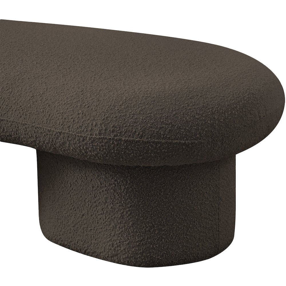 Luka Brown Boucle Fabric Bench. Picture 10