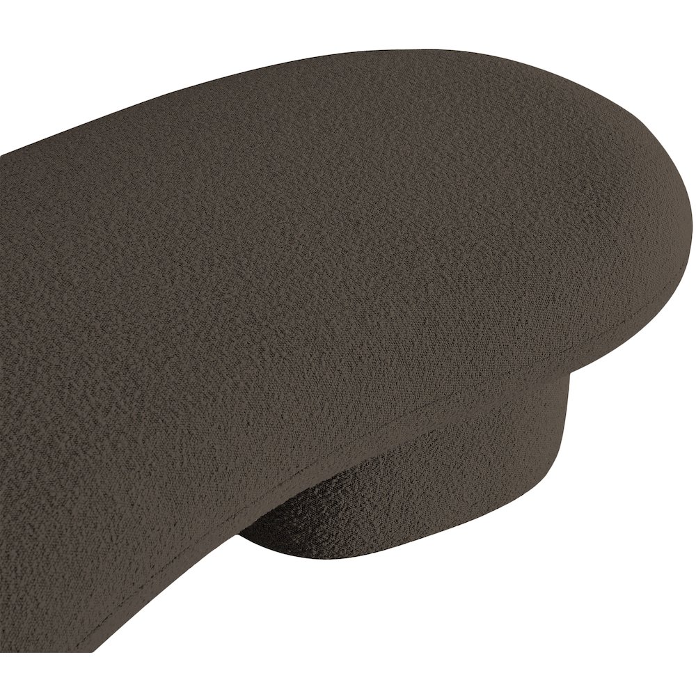 Luka Brown Boucle Fabric Bench. Picture 11