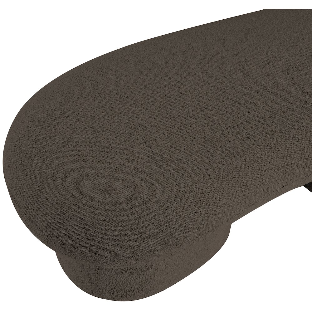 Luka Brown Boucle Fabric Bench. Picture 12