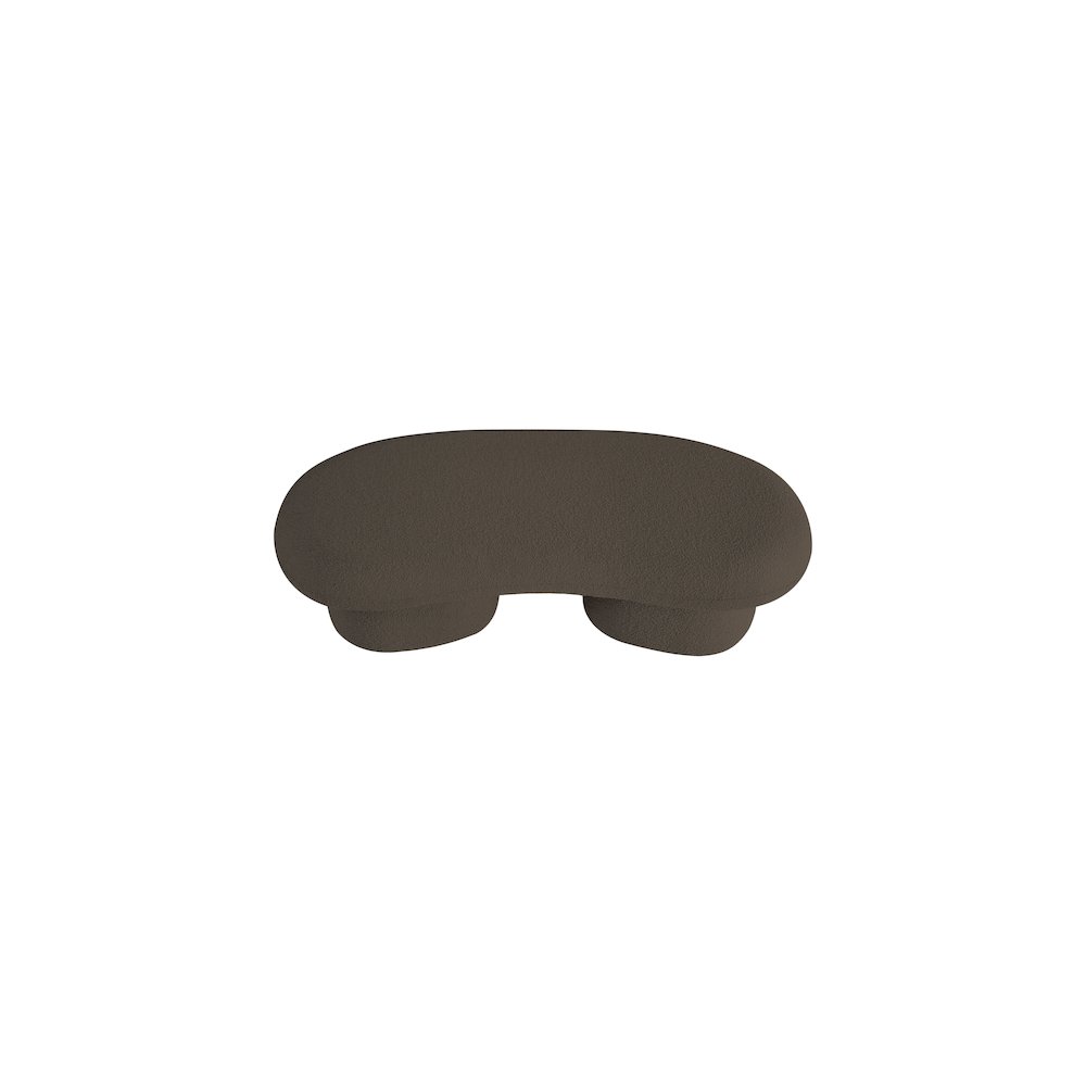 Luka Brown Boucle Fabric Bench. Picture 5