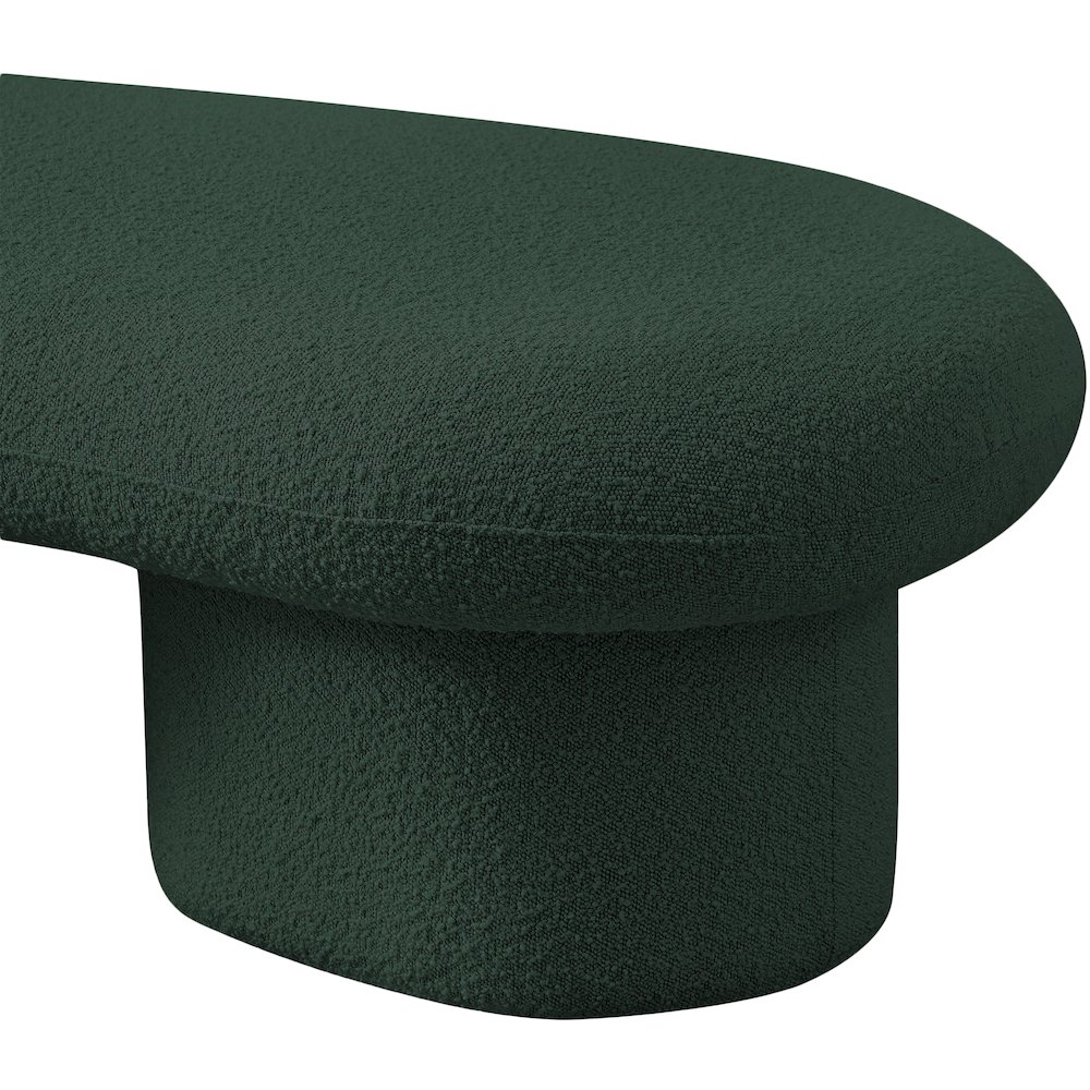 Luka Green Boucle Fabric Bench. Picture 10