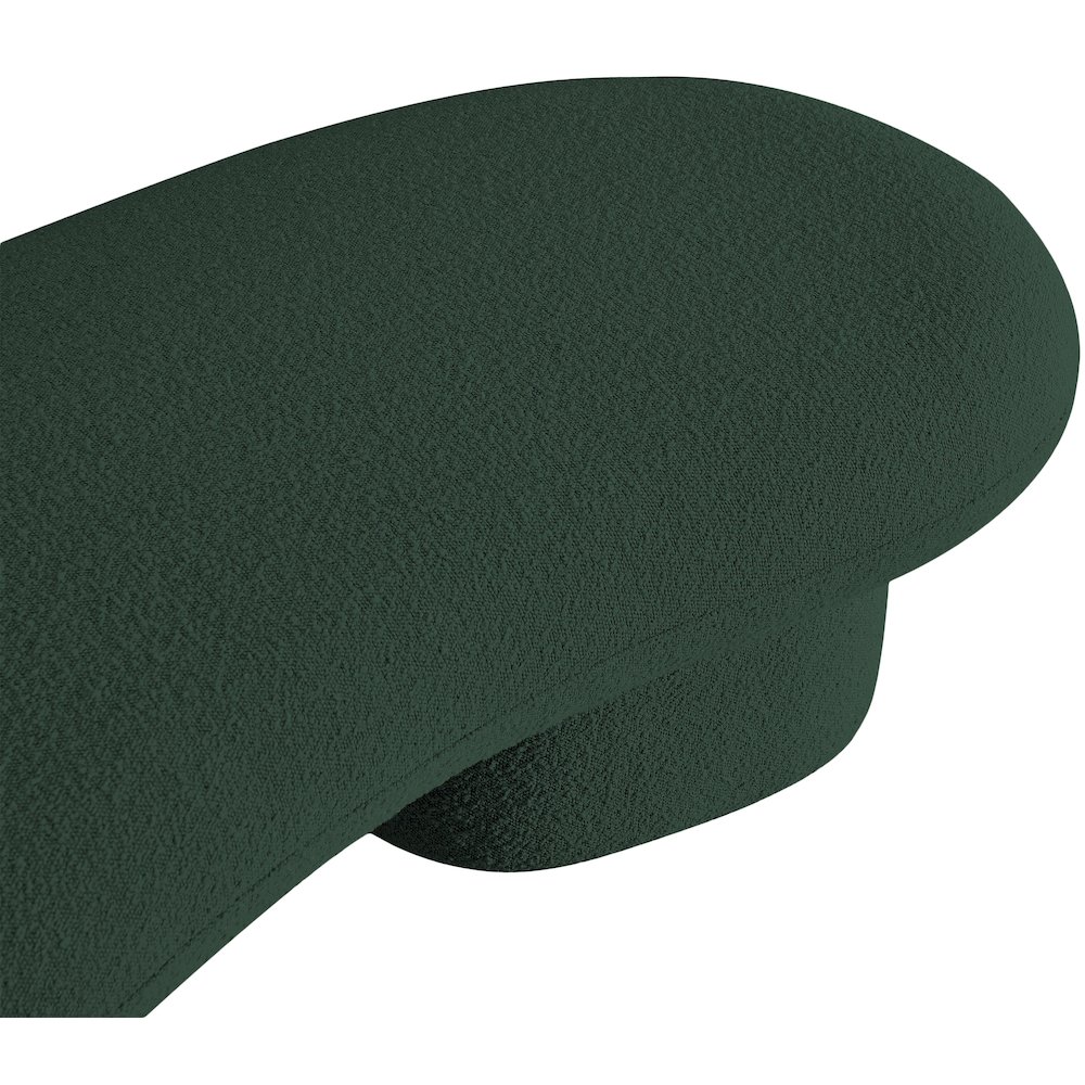 Luka Green Boucle Fabric Bench. Picture 11