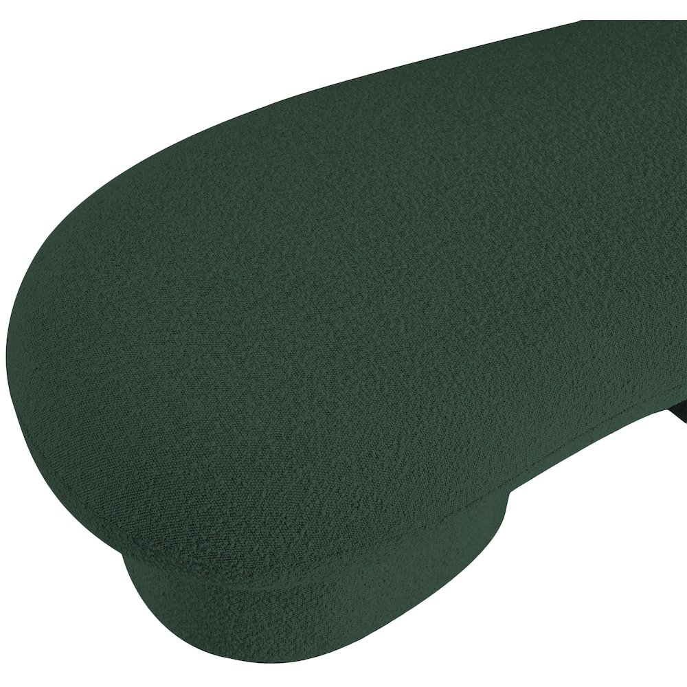 Luka Green Boucle Fabric Bench. Picture 12
