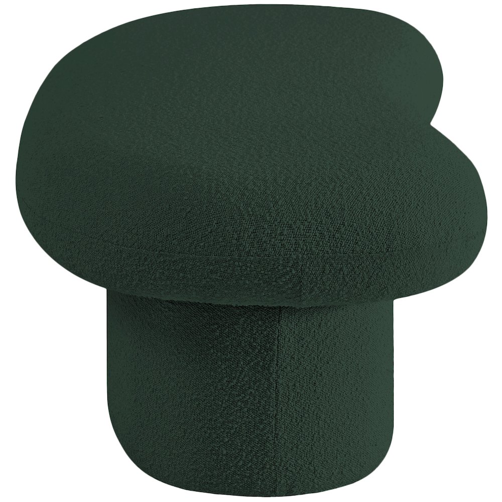 Luka Green Boucle Fabric Bench. Picture 6