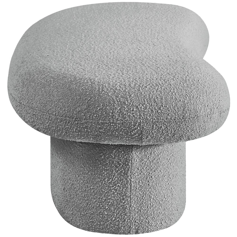 Luka Grey Boucle Fabric Bench. Picture 6