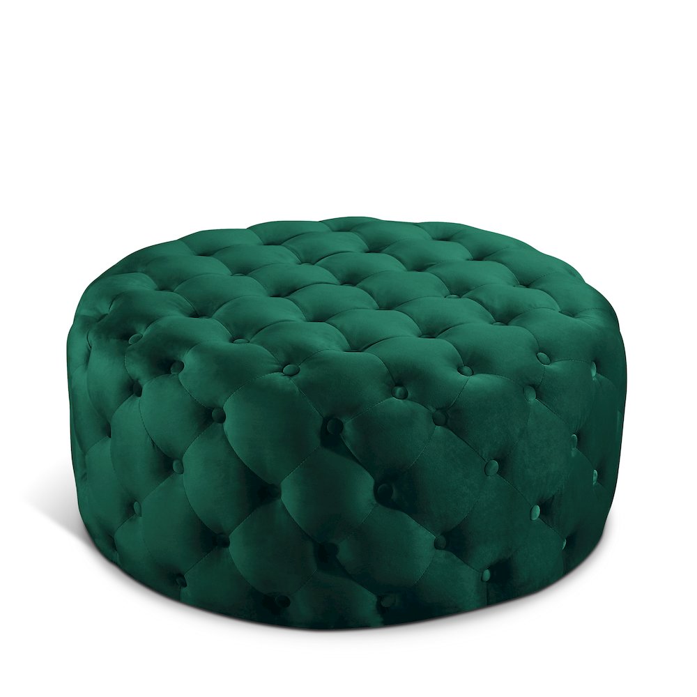 Addison Green Velvet Ottoman/Bench. Picture 1